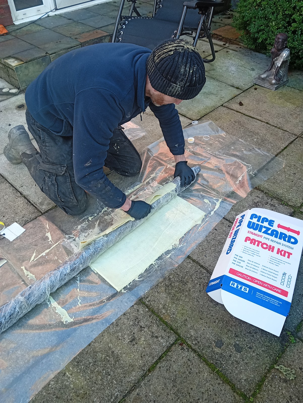 Rapid Drainage Solutions van and equipment in Atherton